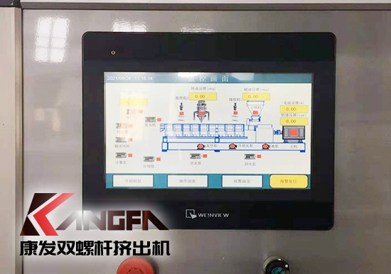 PLC結(jié)合變頻器構(gòu)成的雙螺桿擠出機(jī)控制系統(tǒng)實(shí)現(xiàn)雙螺桿擠出機(jī)電機(jī)的無(wú)極調(diào)速控制以及料筒恒溫控制